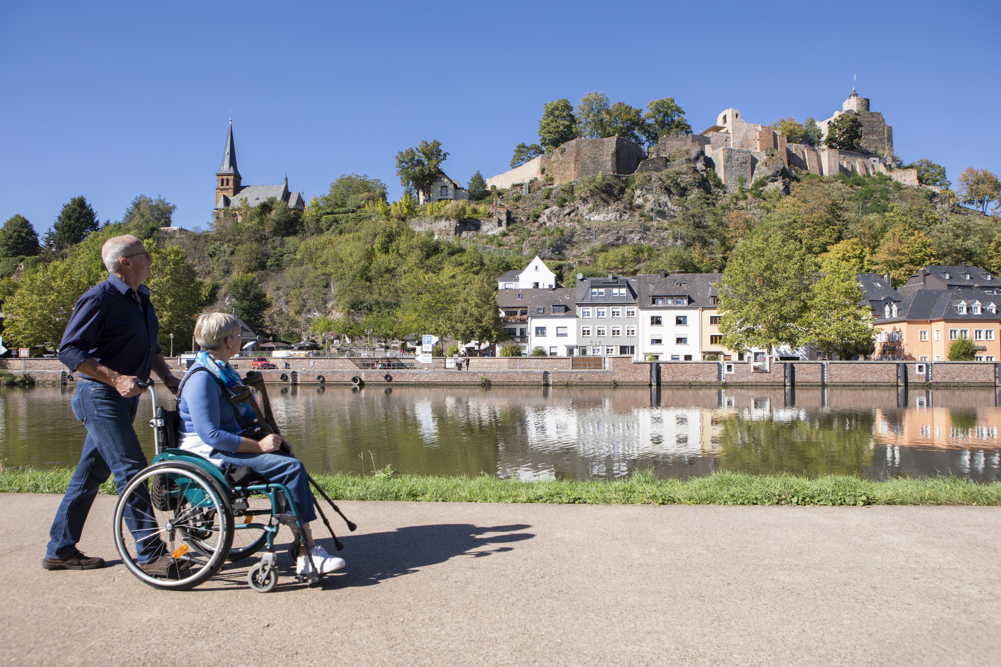 Aussichtsplateaus der Burganlage Saarburg